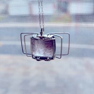 Artisan one-of-a-kind Translucent Purple Stone Necklace